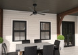 Hunter 52" 5 Blade Burton Damp Rated Ceiling Fan and Wall Control