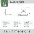 Hunter 52" 5 Blade Burton Damp Rated Ceiling Fan and Wall Control