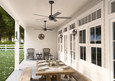 Hunter 52" 5 Blade Burton Damp Rated Ceiling Fan and Wall Control