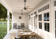 Hunter 52" 5 Blade Burton Damp Rated Ceiling Fan and Wall Control