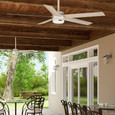 Hunter 52" 5 Blade Burton Damp Rated Ceiling Fan and Wall Control