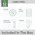 Hunter 52" 3 Blade Cabo Frio Damp Rated Ceiling Fan and Wall Control