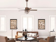 Hunter 52" 5 Blade Lawndale Damp Rated Ceiling Fan with LED Light Kit and Pull Chain