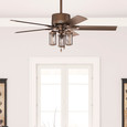 Hunter 52" 5 Blade Lawndale Damp Rated Ceiling Fan with LED Light Kit and Pull Chain