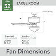 Hunter 52" 5 Blade Xidane Ceiling Fan with LED Light Kit and Handheld Remote