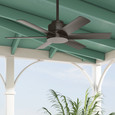 Hunter 44" 6 Blade Kennicott Terracotta Damp Rated Ceiling Fan and Wall Control