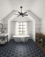 Hunter 44" 6 Blade Kennicott Terracotta Damp Rated Ceiling Fan and Wall Control