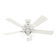 Hunter 52" 5 Blade Crestfield Ceiling Fan with LED Light Kit and Handheld Remote