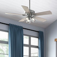 Hunter 52" 5 Blade Crestfield Ceiling Fan with LED Light Kit and Handheld Remote