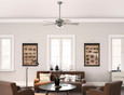 Hunter 52" 5 Blade Crestfield Ceiling Fan with LED Light Kit and Handheld Remote