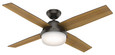 Hunter 52" 4 Blade Dempsey Ceiling Fan with LED Light Kit and Handheld Remote