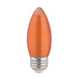 Satco Lighting SAT-S22707 2 Watt C11 LED - Satin Spun - Amber - Medium base - 2100K - 100 Lumens - 120 Volt - Carded