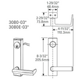 Adams Rite 3080E Series Electrified Entry Trim with Universal Trim Kit and Break-Away Protection