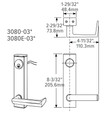 Adams Rite Adams Rite 3080E Series - Electrified Entry Trim with Universal Trim Kit (Cylinder Not Included) ADA-3080E