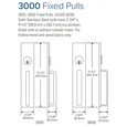 Adams Rite 3000 Series Fixed Pull with 2-3/4" x 11-1/2" Escutcheon