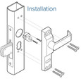 Adams Rite 4550 MS Deadlock Lever Trim with Visual Lock Status Indicator