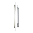 Securitron EPT Electrical Power Transfer, unit shown with flexible cord assembly, stainless finish