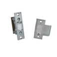 Trimco 1559 Series Heavy Duty Roller Latch with Cast Strike (A) in Satin Chrome — latch body and strike front view