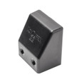 Von Duprin 900981 22 Series End Cap Kit - black plastic end cap, angled front view showing embossed Von Duprin 22 branding and two mounting screw holes