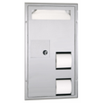 Bobrick B-35715 Partiton-Mounted Seat Cover Dispenser Disposal, 0.8-Gal. Toilet Tissue Dispenser – Accessible Design