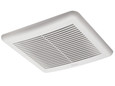 Delta Breez BreezSlim SLM50-B 50 CFM ventilation fan grille shown installed flush on ceiling — front view