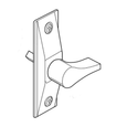 Adams Rite 4565 Series Deadlatch Thumbturn Handle with 1-3/8" x 4" Escutcheon