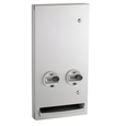 Bobrick 370634C Semi-Recessed Napkin/Tampon Vendor, Free Vend Operation