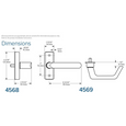 Adams Rite 4568 Series Deadlatch Straight Lever Handle with ADA Compliant Design