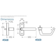 Adams Rite 4569 Series Deadlatch Return End Handle with ADA Compliant Lever
