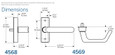 Adams Rite Adams Rite 4568-010 Series Deadlatch Straight Lever Handle for MS+1890 ADA-4568-010