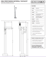 Cahaba CA631002 Dima Single Handle Freestanding Waterfall Tub Faucet With Handshower In Chrome