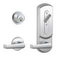 Schlage CS210-B60 Grade 2 Entrance Single Locking Interconnected Lock, Plymouth Escutcheon