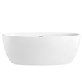 Cahaba CAFSTHAL63-W Hallie 63 in. Freestanding Acrylic Tub