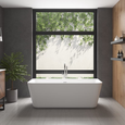 Cahaba CAFSTTOB66-W Toby 66 in. Freestanding Acrylic Tub