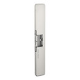 HES 9800 surface mounted electric strike, satin stainless steel finish, front view