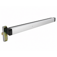 Adams Rite 8400 Series Life-Safety Narrow Stile Mortise Exit Device for Aluminum Doors – Clear Anodized finish, flat radius bevel face, mortise latch and case assembly shown