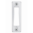 Adams Rite 4000 Series MS Deadlock Trim Strike, Radius trim plate, square corners, 628 Clear Anodized finish, front view