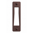 Adams Rite 4000 Series MS Deadlock Trim Strike, Radius trim plate, square corners, 313 Dark Bronze Anodized finish, front view