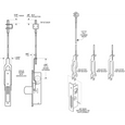 Adams Rite 4016 Header Bolt - Three-Point Converter for MS1850/1870 Deadlocks