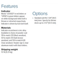 Adams Rite 4089 Exit Indicator with UBC and IBC Compliance Signs