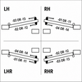Adams Rite 4590 Deadlatch Paddle Handle for 4300, 4500, 4900 Series Deadlatches
