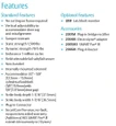 HES 8000 Series electric strike — features list including standard features such as no-cut frame installation, 1 million cycle endurance, and optional LBM latchbolt monitor accessory