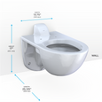 TOTO CT728CUVG#01 TORNADO FLUSH Commercial Flushometer Wall-Mounted Toilet with CEFIONTECT Elongated