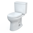 TOTO MS454124CUFG Drake II 1G Two-Piece Elongated 1.0 GPF Universal Height Toilet with CEFIONTECT and SS124 SoftClose Seat WASHLET+ Ready