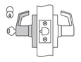 Corbin Russwin Corbin Russwin CL3857 Storeroom/Closet Standard-Duty Cylindrical Lever Lock COR-CL3857-KEYED