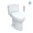 TOTO MW7763046CEG#01 Drake WASHLET+ Two-Piece Elongated 1.28 GPF TORNADO FLUSH Toilet with S500e Bidet Seat