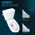 TOTO CST786CEFG.10#01 Drake Transitional Two-Piece Elongated 1.28 GPF Universal Height TORNADO FLUSH Toilet with 10 Inch Rough-In and CEFIONTECT