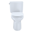 TOTO CST453CEFRG#01 Drake II Two-Piece Round 1.28 GPF Universal Height Toilet with CEFIONTECT and Right-Hand Trip Lever