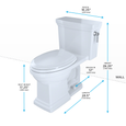 TOTO MS814224CEFRG#01 Promenade II One-Piece Elongated 1.28 GPF Universal Height Toilet with CEFIONTECT and Right-Hand Trip Lever