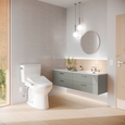 TOTO MW7763074CEG#01 Drake WASHLET+ Two-Piece Elongated 1.28 GPF TORNADO FLUSH Toilet with C2 Bidet Seat